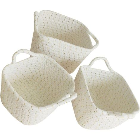 de Paniers de Rangement Corde de Coton Tiss e Organiseurs D (1/5)