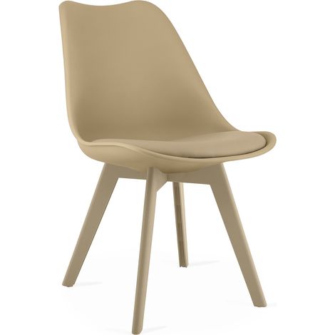 Sedia Mark - beige scuro / gambe beige x 1