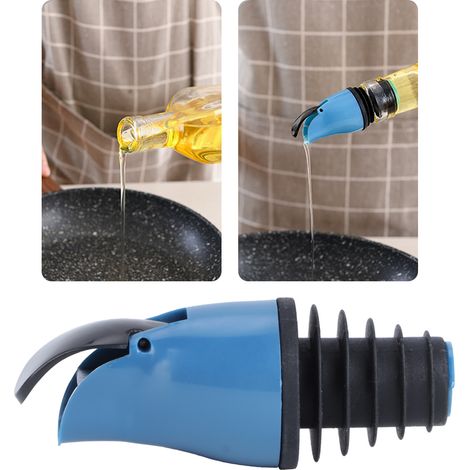 Bec verseur d'huile, bouchon de bouteille d'huile, bouchon distributeur d'huile, bouchon de vin, bouchon de bouteille de sauce soja et de vinaigre, accessoires pour bouteilles de condiments de cuisine (1/4)