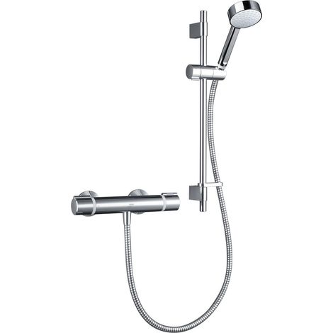 Mira Relate EV Thermostatic Chrome Bar Mixer Shower Cool Touch + Fast Fit Kit (1/5)