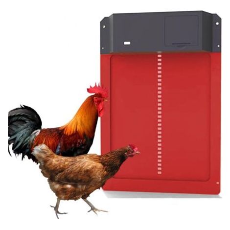 Porta automatica per pollaio, porta per pollaio con sensore di luce, sensore di luce automatico a induzione impermeabile alimentato a batteria, allevamento di polli sicuro