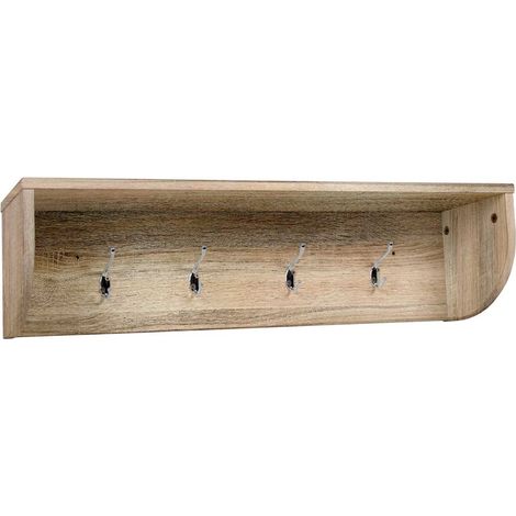 Appendino 4 ganci rovere 80x19x20 cm (1/2)