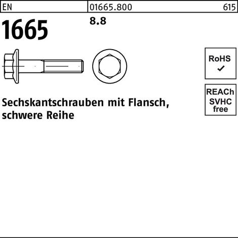 Sechskantschraube EN 1665 m.Flansch M 16 x 408.8 50 Stück (1/2)