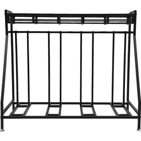 Support de vélo, 4 places de stationnement, construction durable, Noir (1/2)