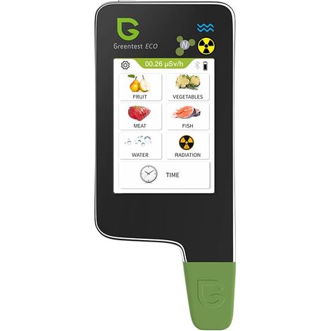 Greentest ECO 6 Testeur de Nitrate Numérique à Lecture Instantanée, TDS PPM, Compteur Geiger, Compteur pour Viande Fraîche, Fruits, Légumes, Eau, Poisson (1/5)