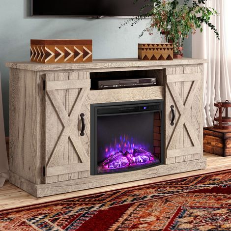 1500W electric fireplace with heater & remote control & overheat protection wall fireplace built-in fireplace (1/5)