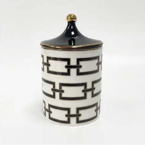 Pot à bougie parfumée en céramique avec couvercle peut également servir de boîte à bijoux, de bougeoir ou de récipient pour fruits secs.