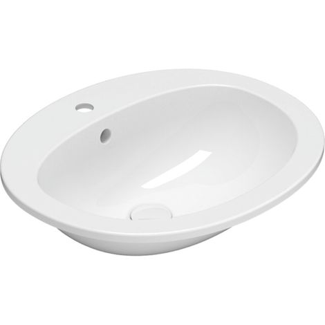 Lavabo encastré en céramique 56x48,5 cm Globo Minori VA017BI Blanc - Céramique (1/3)