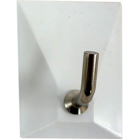 5 x SC GANCIO ADESIVO IN PLASTICA 1 POSTO 8 PZ (1/2)