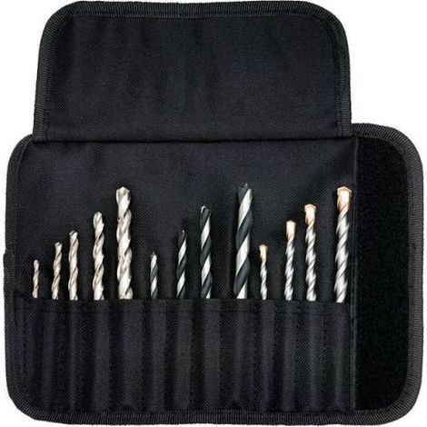 Metabo Bohrersortiment SP Set 13-teilig Holz Metall Stein Rolltasche 626728000 (1/2)