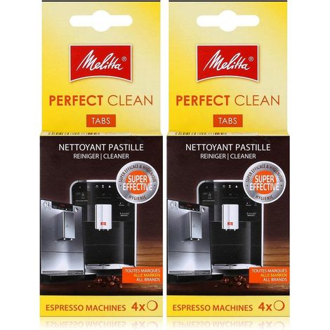 Lot de 2 pastilles detartrantes (4 x 1,8g) pour Cafetiere MELITTA 6762481