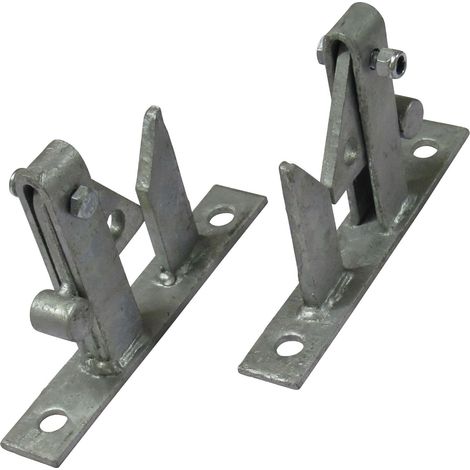 Heavy Duty Auto Gate Catch X2 (Galvanised Automatic Latch Lockable Field Garden) (1/5)