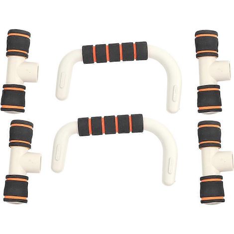 2PCS Supports Pompes Forme H Orange Poignées Anti-dérapantes pour Musculation à Domicile Équipement de Sport Intérieur (1/5)