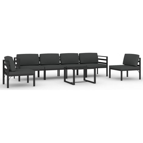 Maison Exclusive - 7-tlg. Garten-Lounge-Set mit Kissen Aluminium