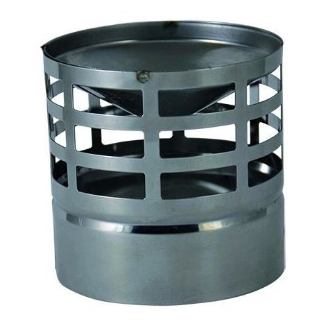 Tappo Esalatore Grigliato   80 - In Acciaio Inox Adatto Per Tubi Caldaie E Stufe