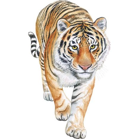 Autres décorations murales Un ensemble d'autocollants muraux Tigre - Décoration murale pour salon, chambre, bureau, cuisine - Autocollants muraux (1/5)