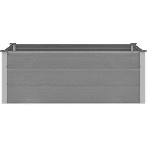 Jardinière, Pot de Fleurs d'extérieur, Lit surélevé de jardin WPC 150x100x54 cm Gris OIB8121E (1/5)