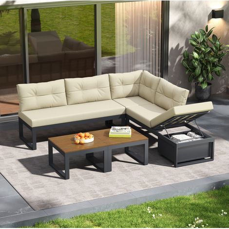 canapé salon rangement modulable 191,5x191,5 cm OKMYHOME (1/5)