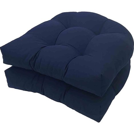 Coussin Extérieur - 48 x 48 cm - Tissu Velours Côtelé avec Rembourrage en Coton - Pour Chaise de Patio, Fauteuil Bascule, Siège en Rotin ou Intérieur - Lot de 2 (1/4)