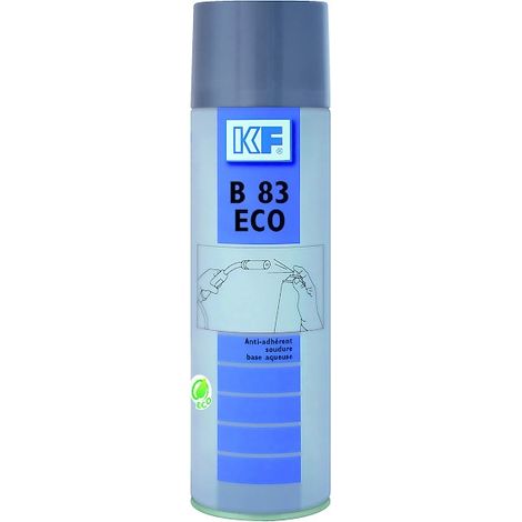 Anti adhérant soudure B83 éco 650ml – Aqueux biodégradable – Sans silicone ni solvant – Additifs anticorrosion – Améliore la stabilité de l'arc – KF (1/5)