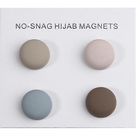 Lot de 4 accessoires pour foulard musulman en mousseline, pince magnétique, broche sans trou - Épingles-A- (1/5)