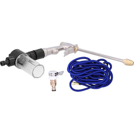 Pistolet à haute pression portable pour lavage auto et jardin, buse de pulvérisation universelle avec flexible (1/5)