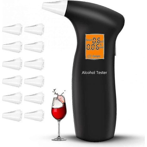 HONORNIC - Appareil de mesure d'alcool précis, équipé de 12 embouts de test, testeur d'alcool rapide et professionnel.