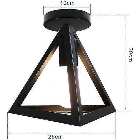 Plafonnier moderne style industriel vintage, abat-jour rétro, luminaires de style loft, éclairage intérieur pour salon, cuisine et décoration (Modèle 25) (1/5)