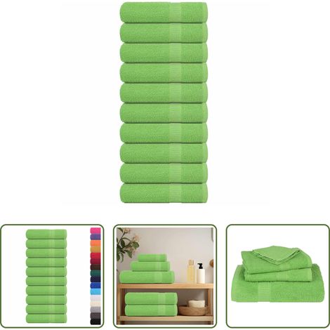 vidaXL Frottiertuch - Handtücher FROGN 10 Stk. Apfelgrün 50x100 cm 360 g/m² (1/5)