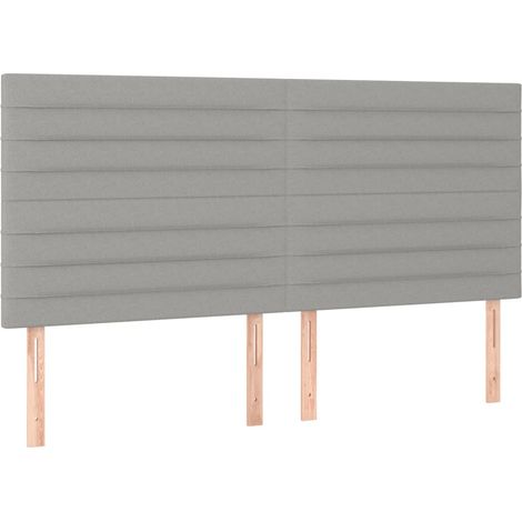 Maison Exclusive - Testiera Grigio Chiaro 180x5x118/128 cm Tessuto