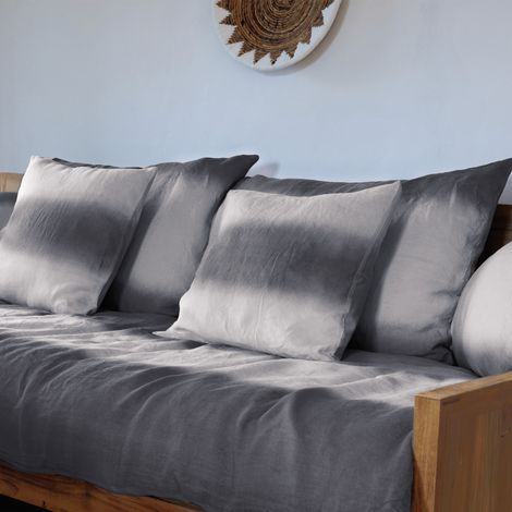 Housse de coussin DEEPALI DECO Tie & dye en lin et coton 80x200 cm