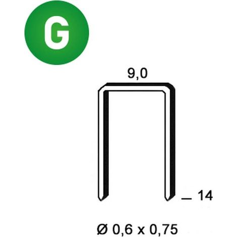 10 000 Agrafes Galvanisées V-14 - 9x14x0.6x0.75 mm - D-Work (1/5)