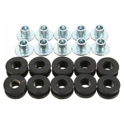 BUNTHAUS 10pcs Moto Caoutchouc oeillet Boulon pour Honda/Yamaha/Suzuki/Kawasaki Fairings Cisea