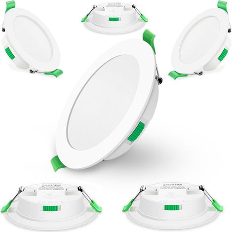 Lot de 6 spots encastrés LED, ultra-mince, dimmable, 3CCT, intérieur (1/5)