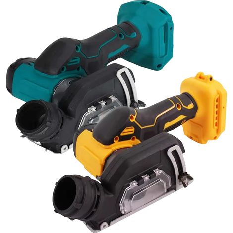 Meuleuse d’Angle Sans Fil 3 Pouces 20V Mini Scie Circulaire Outil Électrique Compatible Batterie Makita / Dewalt, Jaune (1/5)