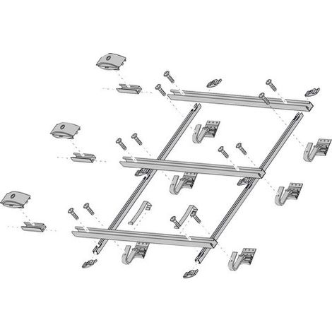 Bosch Accessoires technique solaire FKA 38-16-2 Kit d'extension sur toit vertical, 7735600576