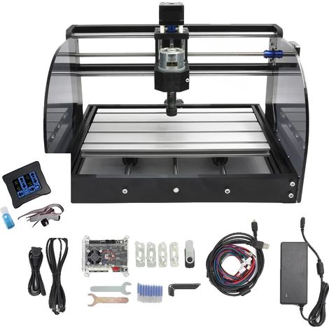 Macchina CNC, controllo a 3 assi, incisione e taglio laser, controllo tramite touchscreen, 20W (1/2)