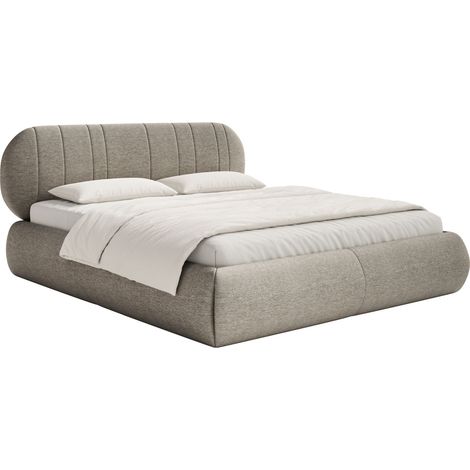 Selsey Asmelio - Polsterbett mit Bettkasten, Lattenrost, grau-beige, 140x200 cm (1/5)