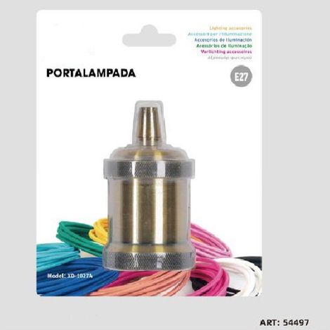 Douille De Lampe E27 En Aluminium Vintage Rétro Couleur Bronze Lampe Décorative 54497 (1/2)