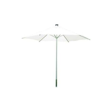Ombrellone bianco in alluminio Ø3 m con apertura automatica