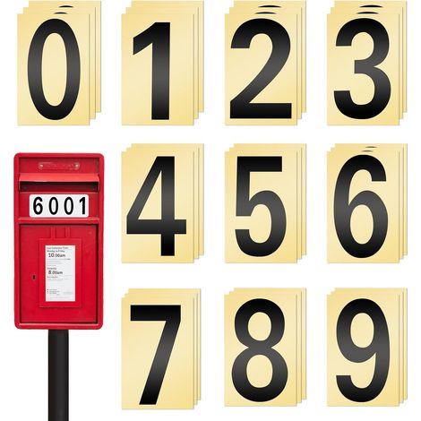 30 Pcs Numéros De Maison Anthracite,11cm Numero Boite aux Lettres, 0-9 Résistants Intempéries Chiffre Boite aux Lettres Exterieure, Autocollants Numéros Vinyle Réfléchissants Pour Boîtes aux Lettres (1/5)