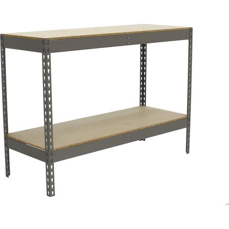 Simonrack Scaffale grigio legno robusto 4 ripiani