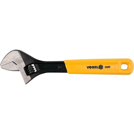 Llave ajustable 250mm mango engomado 54067 vorel (1/2)