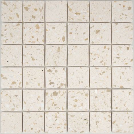 MOSAIQUE TERRAZZO NUDE 1 PLAQUE 30,5 x 30,5 CM CASA LINEA
