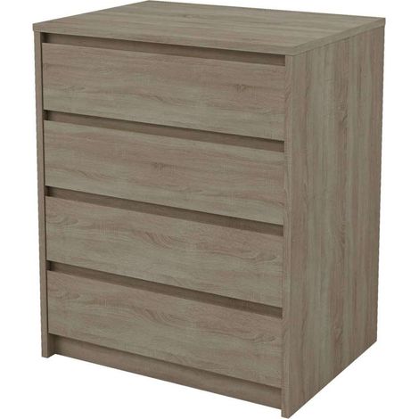 Cajonera 4 cajones Toledo acabado en roble cortez. 74cm(alto) 70cm(ancho) 45cm(fondo) (1/2)