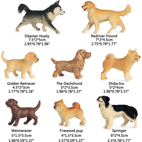 Figurines de chiens en PVC, jouet éducatif pour enfants. (1/5)