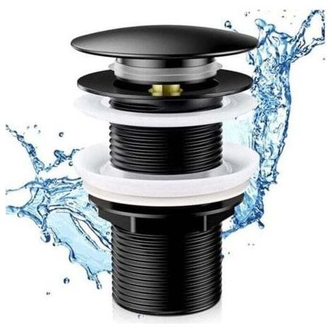 Bonde de Lavabo Sans Trop Plein, XU, Bonde de Vidange Lavabo, Bonde de Salle de Bain Pop-up, Universelle Normes-G 1 ¼ avec Joint Bonde Lavabo pour Cuisines, Bain, Lavabo, Évier (1/4)