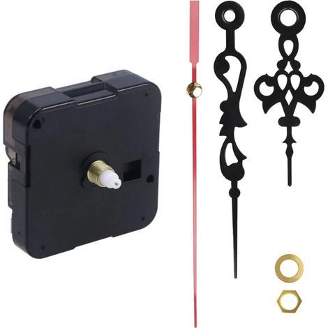 Mécanisme d'horloge murale silencieux – Mouvement quartz 5,5 x 5,5 x 1,5 cm – Aiguilles en aluminium légères et durables – Pour horloges artisanales (1/5)