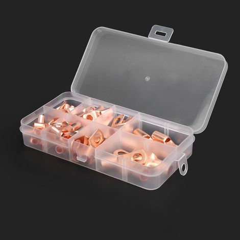 Coffret de 60 pièces comprenant 8 tailles de cosses en cuivre, bornes de port d'inspection, kit combiné SC6-SC25 couleur cuivre (1/5)