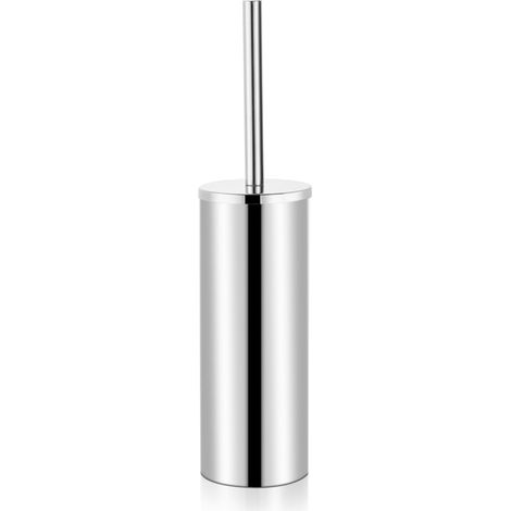 Escobilla de baño de acero inoxidable, escobilla de baño independiente, apta para inodoros de baño, color plata. (1/5)